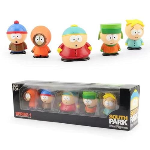 Dbywiub 5 Pcs South North Park Figures, Minifigures Toy Kenny For Kids Boys & Girls Birthday Gift Table Top Decorations Average 2.4" #TOP10