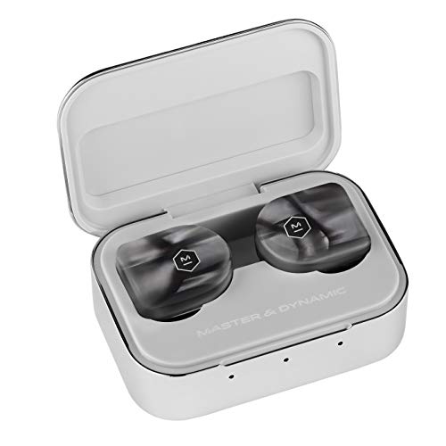 Image of MASTER & DYNAMIC MW07 Plus True Wireless Earphones - Noise Cancelling with Mic Bluetooth, Lightweight in-Ear Headphones - Luxury Black Pearl