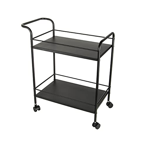 Image of DECOWORLD|| Premium Metal Kitchen Serving Trolley with Wheels|| Barcart Trolley, Serving Trolley, Utility Cart with Wheels for Kitchen, Dining Room, bar or Living Room