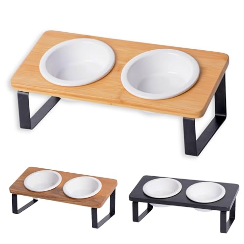 Gamelles pour petits chiens chiots et chats avec bol d'eau ergonomique