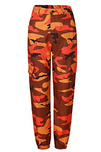 Pantalone Largo Donna con Catena e Tasche Baggy Hip Hop Harem Pants Punk  Rock Lunghi Salopette Pantaloni Cargo Ragazza Moda Leggins da Danza Jogging  Trekking Sport Lavoro Ufficio Straight Trousers ✔️ El