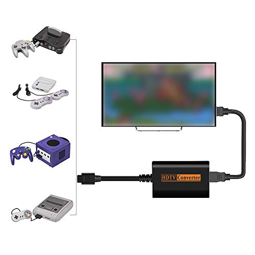 Gecheer Adaptador de conversão de alta definição totalmente digital Conversor HDTV para máquina de j