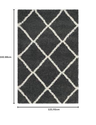Image of F & B Rugs Luxurious Luck high Density Thick & Soft Shaggy Carpet Microfiber 2 Inch Pile Height Modern 4x6 feet 120 x 180 cm
