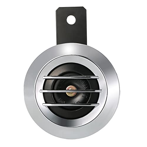 WANGCL Klaxon de moto avec support, sirène de klaxon électrique de moto universelle 12V 110DB haut-parleur de klaxon rond étanche
