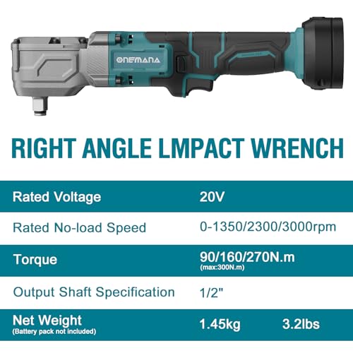 ONEMANA 20V Cordless Right Angle