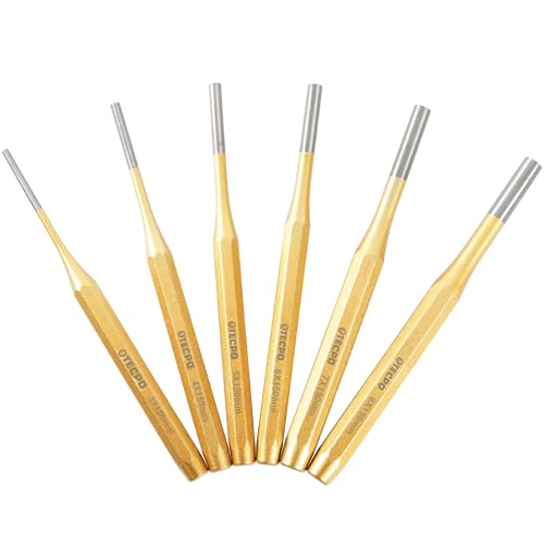 TECPO Splintentreiber-Satz, 6-teilig 3-8mm 150mm Dorn Durchschlag Durchtreiber Set Splinttreiber Austreiber Schlagwerkzeug Satz – Zum Ein-und Austreiben von Nieten, Bolzen, Stife und Muttern