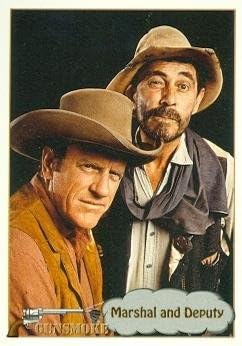 Matt and Festus trading card Gunsmoke TV show 1993 Pacific #34 James Arness Ken Curtis