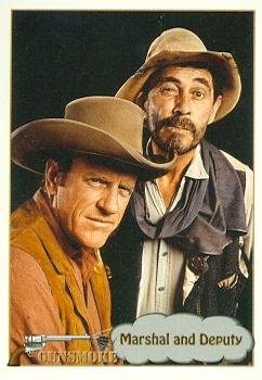 Matt and Festus trading card Gunsmoke TV show 1993 Pacific #34 James Arness Ken Curtis