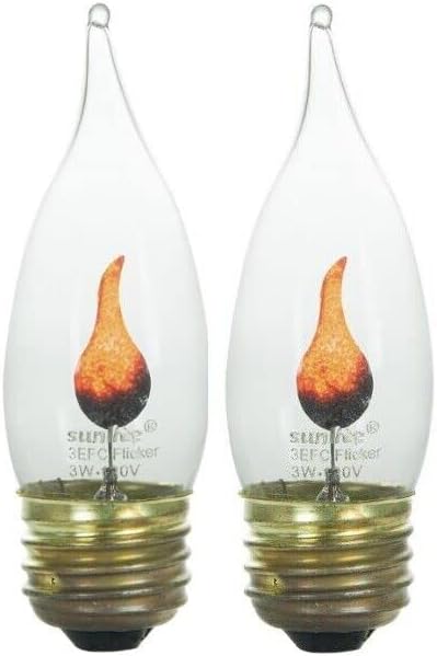 2-Pack Flame Light Bulb Flicker for Edison E26 Standard Base Flickering Orange Glow