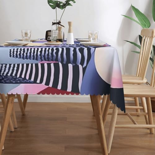 Nappe de ski psychédélique en tissu pour repas de chalet convivial - 4