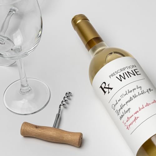 8 Pcs Pharmacist RX Wine Labels, Humor Pharmacist Retirement Appreciation Birthday Graduation Gifts for Women Men, Funny Pharmacy Technician Gift Wine Bottle Stickers Labels - Thumbnail 2