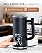 SIMPLETASTE Milk Frother, 4-in-1 Electric Milk Steamer with LED Touch Screen, Automatic Warm and Cold Foam Maker and Milk Warmer for Latte, Cappuccinos, Macchiato