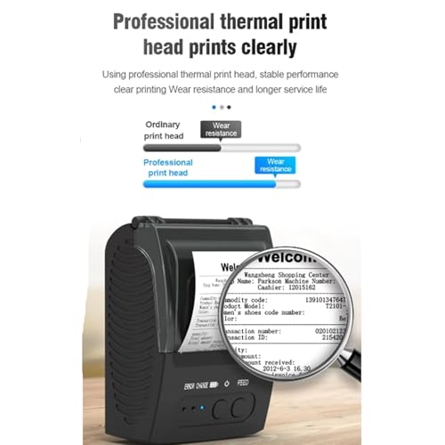 GZGYNADAST Bluetooth Receipt Printer, Portable 58mm Mini Thermal Pos Printer, Wireless 2 inch Handheld Mobile Thermal Receipt Printer,Compatible with Android/Windows,NOT for iOS/ipad/MAC