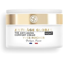 Yves Rocher Age Global Anti-Aging Comfort Night Cream, Botanical Nectar Face Cream for Mature Skin, Smooths Wrinkles &amp; Restores Radiance, 1.7 fl oz