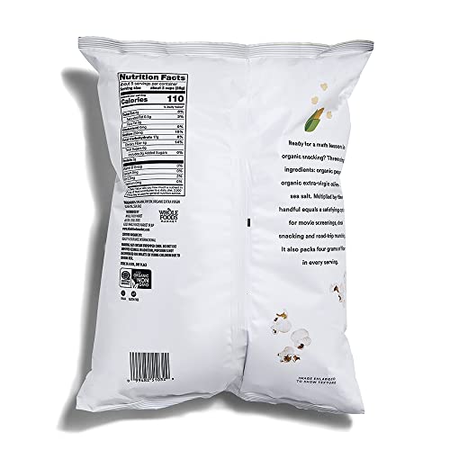 Image of 365 by Whole Foods Market, Organic Extra Virgin Olive Oil and Sea Salt Popcorn, 5 Ounce (Pack of 3)