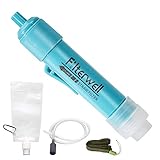 Portable Water Filter Straw, Light Weight Drinking Water Purifier, Personal Camping Filtration System, Mini Water Purifier Survival Gear for Hiking, Camping, Travel and Emergency Preparedness
