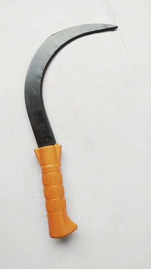 FTE Pruning curved saw with shar teeth (Fiber Handle) with super sharp teeth, Traditional handsaw light weight for Grass Cutting, Gardening and Agriculture purpose (Small Size 28 cm)