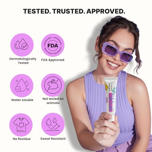 Image of Body Glue for Clothes & Skin | Dermatologically Tested for Sensitive Skin | Strong & Quick Hold, Sweat-Proof & Residue-Free | Safe Body Glue Stick for Jewellery & Fashion Styling | (Pack of 3)
