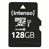Intenso Premium microSDXC 128GB Class 10 UHS-I Speicherkarte inkl. SD-Adapter (bis zu 90 MB/s), schwarz