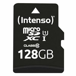 Intenso Premium microSDXC 128GB Class 10 UHS-I Speicherkarte inkl. SD-Adapter (bis zu 90 MB/s), schwarz