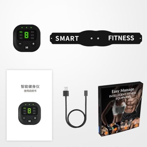 Cinturón de ejercicio abdominal USB recargable unisex de material duradero 2
