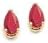 14k Yellow Gold Ruby Stud Earrings - 7mm