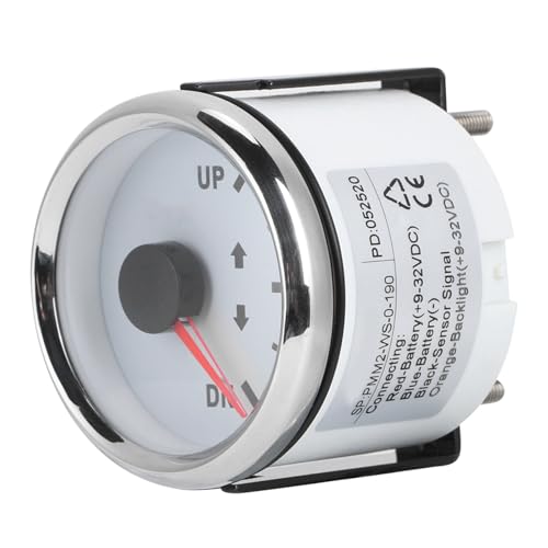 Indicador de trim de 0-190 ohm para motor marino con bisel plata de 52mm