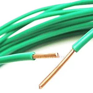 PHAT SATELLITE INTL - Solid Pure Copper Grounding Cable, 12 AWG Core, THW PVC Jacket, Wet Dry Indoor Outdoor Aerial Usage, Appliance Ground Protection from Electrical Surge (100 feet, Green)