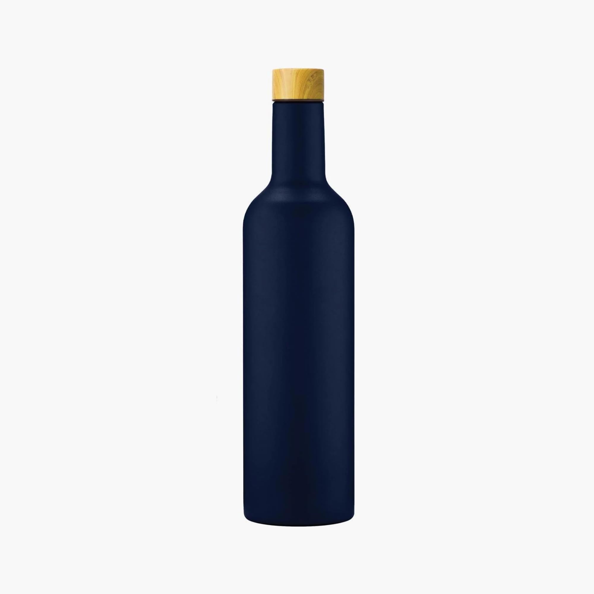 EST 2012 UBERSTAR BARWARE & GIFTS VINNIE Stainless Steel Insulated Travel Wine Bottle 750ml / Hot or Cold Drinks/Reusable Flask Screw Top/Water Wine Juice (Indigo) - Image 2