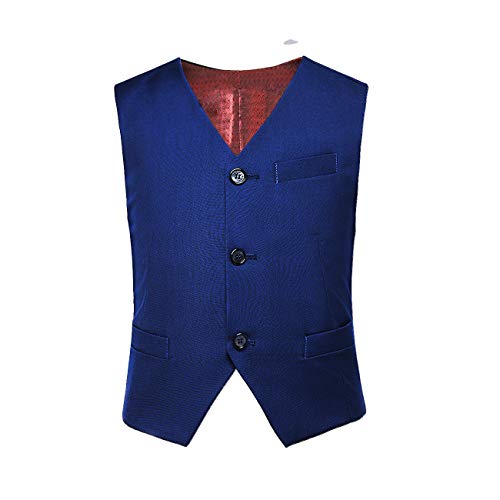 Boys Suit Kids Tuxedo Suits For Toddler Boy Ring Bearer Outfit Blue Formal Dresswear Vest Set Size 2 #TOP2