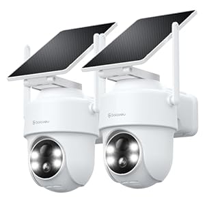 GALAYOU Caméras de Surveillance Exterieure sans Fil Solaire - 2K Camera Exteriéur 2,4GHz, Alerte Instantanée PIR, Sirène, Vision Nocturne, Audio Bidirectionnel, Alexa R1-2p