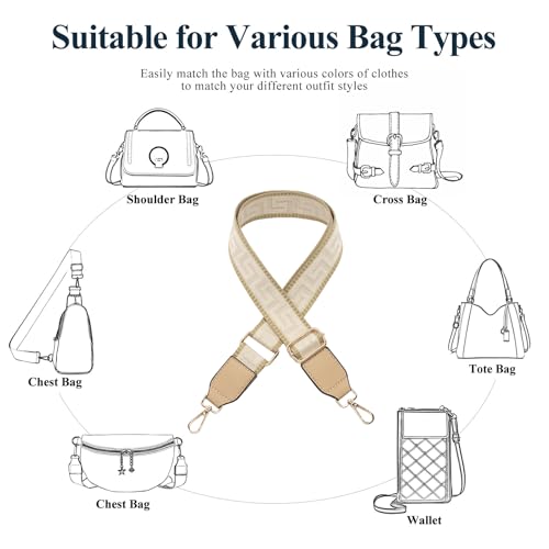 Image of Long Keeper Purse Strap Wide 3.8cm Shoulder Strap Crossbody Bag Strap Replacement Adjustable Guitar Straps for Women Handbags