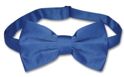 Men's Dress Vest & BowTie Solid ROYAL BLUE Color Bow Tie Set for Suit or Tuxedo3