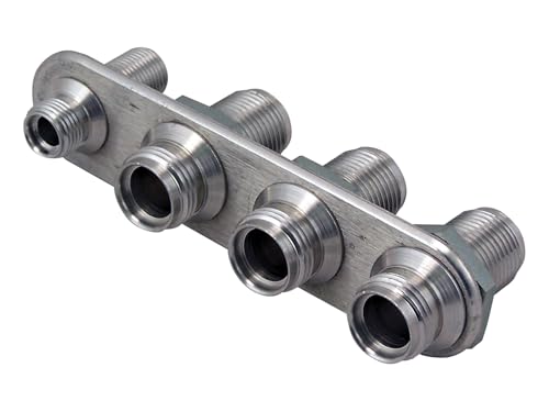 Billet Aluminum Bulkhead A/C Fitting, Inline, #6 & #10 A/C Fittings, 2#10 Heater Fittings, O-Ring #45-1440