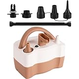 Elektrische Luftballonpumpe – Werkzeug 550 W mit 5 Düsen – Luftballonpumpe für Luftballons, für Matratzen, Schwimmer, Abschlussfeier, Hochzeit, Firmenveranstaltungen, Urlaub, Junggesellinnenabschied