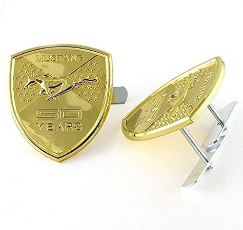 Amazon ゴールデン3 D馬マスタング50年車のフロントフードグリルエンブレムステッカー用新しい 車 バイク 車 バイク Amazon ゴールデン3 D馬マスタング50年車のフロントフードグリルエンブレムステッカー用新しい 車 バイク 車 バイク