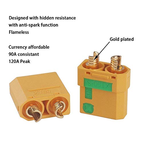 YOWOO 5 Paia Accumulare XT90-S XT90S XT90 Spina di...