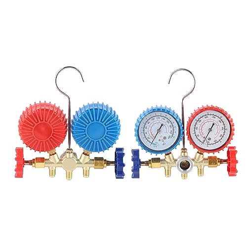 Kit de manómetro AC R134A para HVAC y refrigeración con cuerpo de latón miniatura 3