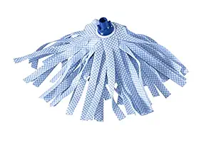 Superio String Mop Replacement, Cotton Mop Head, Refill for Cotton String Mop for Hardwood Floor Cleaning Self Wringing Mop for Home, Kitchen, Bath Cleaning, Blue Heavy Duty Mop Commercial/Industrial