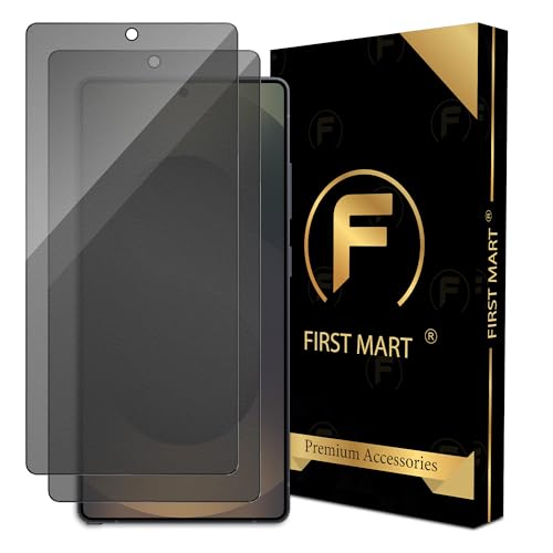 Image of FIRST MART Militry-Grade Matte-Privacy Tempered Glass for Samsung Galaxy S25 Ultra (6.8 Inches) - Anti-Spy, Anti- Glare, Edge to Edge I Case Friendly, 9H Hardness, Bubble-Free | Anti-Peeping Protection, 2 Pack