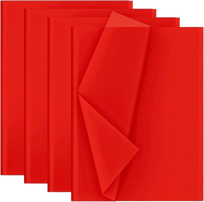 Artmaxx Tissue Paper Red 50x70cm 30 Sheets Quality Tissue Paper for Crafting Gift Wrapping DIY Projects Ideal for Party Decorations Art and Paper Crafts