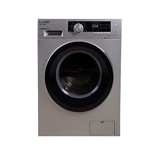 Image of lloyd 7 kg Fully-Automatic Front Loading Washing Machine (LWMF70SX1, Silver)