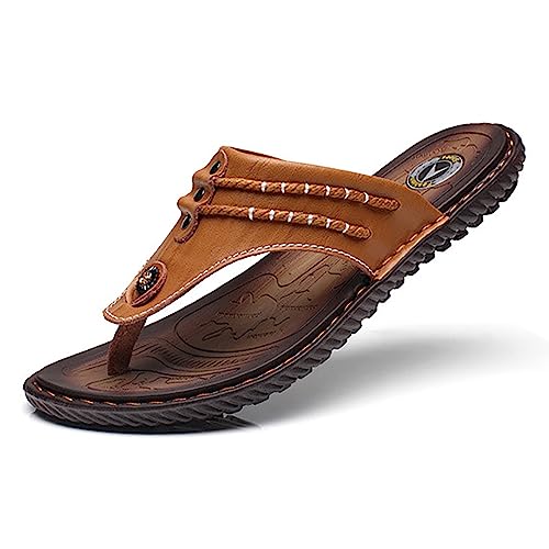 Tongs en cuir hommes pour des sandales d'extérieur d'été élégantes