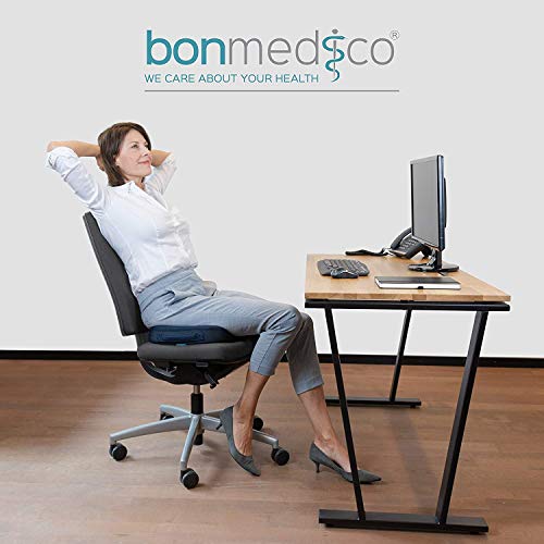 bonmedico Firm Orthopedic Donut Pillow and Home Office Soft Seat Cushion (Large Black Orthopedic Cushion) - Thumbnail 2