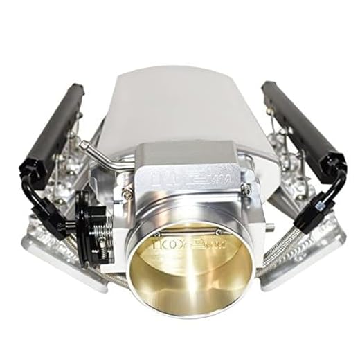 A-Team Performance - EFI Fabricated Intake Manifold with Fuel Rails and Throttle Body Short - Compatible with GM Chevrolet LS3 L92 SBC Small Block Chevy V8 GEN. III/IV (LS-BASED) Silver