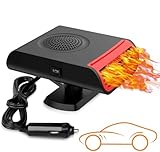 12V Portable Car Heater and Cooler Fan,Plug into Cigarette Lighter for Quick Defrosting/Demisting for Cars, Trucks, SUVs