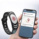 SafeTag® DinoBand Kids Medical ID Wristband – Emergency Info Bracelet with Instant Parent Notifications...