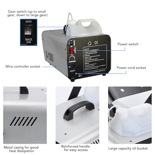 Máquina de nieve de 1500 W con control remoto, generador de nieve de alto rendimiento para fiestas invernales interiores y exteriores, Navidad y bodas miniatura 3