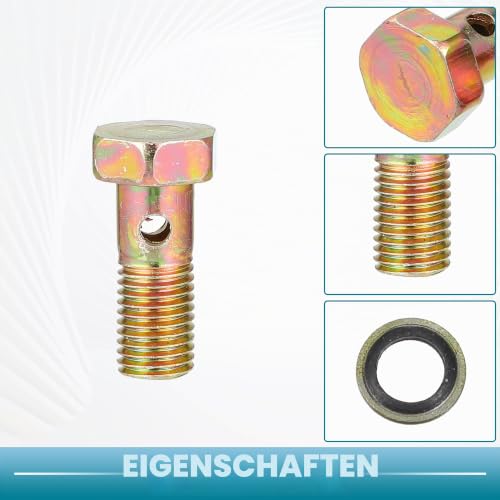 A ABSOPRO 2 Stück Auto Banjo Schlauch Barb Bolzen Fittings Adapter M8x1