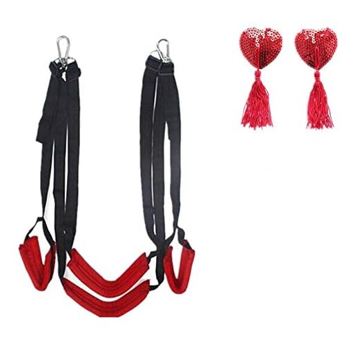 RianGor Columpio Trasero Ajustable para Colgar de la Puerta con cojín del Asiento, incluida la Ventosa Decorativa con Borla